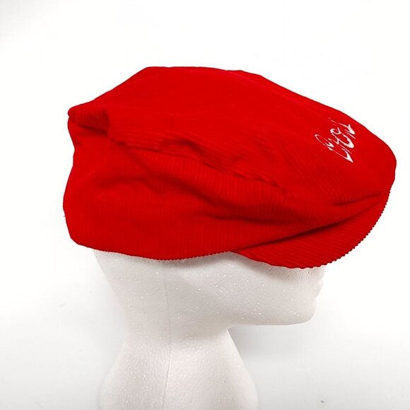 VINTAGE COORS Beer Poorboy Hat Cap Corduroy Hat RED Embroidered - Picture 4 of 8